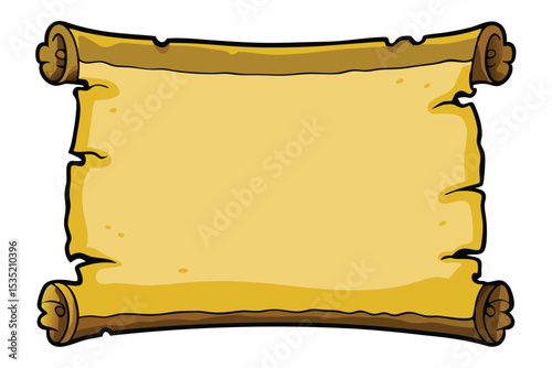 Ancient Scroll Parchment Blank Template for Design and Illustration