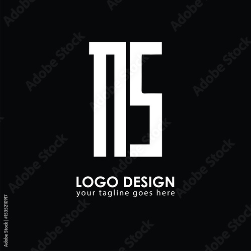 NS NS Logo Design, Creative Minimal Letter NS NS Monogram