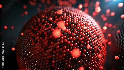 Bright red LED and fiber optic lights create a dazzling, colorful ball pattern