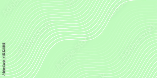 Abstract background with lines and waves. Medium banner size. Element for design isolated. Vector background for brochure, booklet, flyer, poster. Green and white gradient