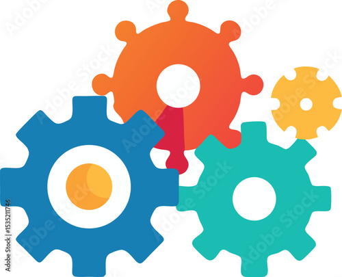 Team Effort Metaphor Using Gears and Puzzle Pieces