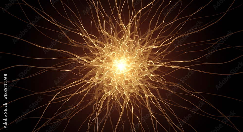 Obraz premium Glowing Energy Explosion Abstract Concept