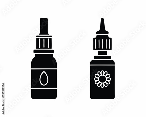 Nasal spray icon vector silhouette illustration isolated on white background