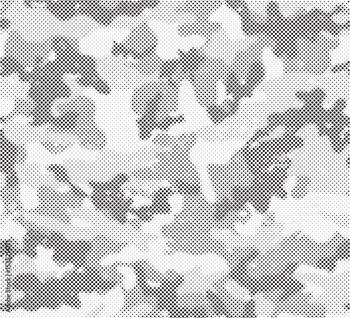 Abstract halftone background. Military camouflage effect dot seamless pattern texture. Dotted background as design element.