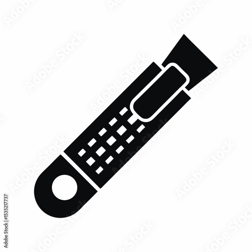 Cutter icon vector silhouette illustration isolated on white background