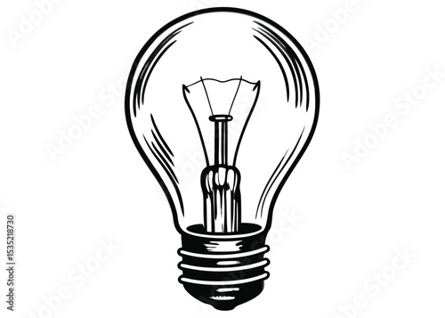 Minimalist lightbulb with filament details