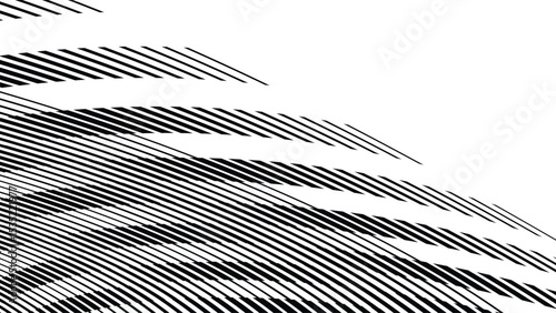 Vector abstract geometric seamless pattern with wave fading lines, tracks, halftone stripes. Extreme sport style illustration, urban art. Trendy monochrome graphic texture. Stylish sports pattern