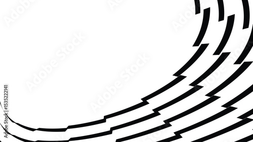 Vector abstract geometric seamless pattern with wave fading lines, tracks, halftone stripes. Extreme sport style illustration, urban art. Trendy monochrome graphic texture. Stylish sports pattern