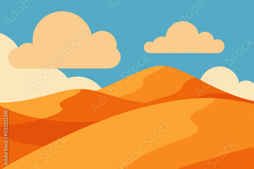 Majestic Desert Landscape Rolling Sands Under a Sunny Sky