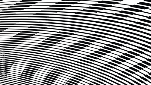 Vector abstract geometric seamless pattern with wave fading lines, tracks, halftone stripes. Extreme sport style illustration, urban art. Trendy monochrome graphic texture. Stylish sports pattern