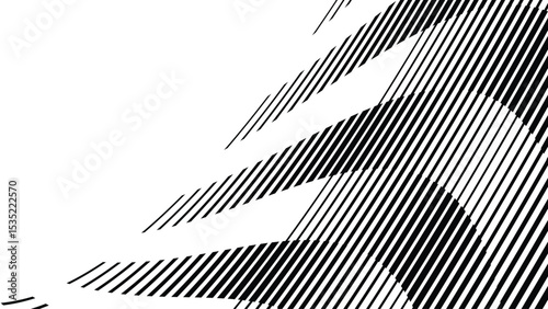 Vector abstract geometric seamless pattern with wave fading lines, tracks, halftone stripes. Extreme sport style illustration, urban art. Trendy monochrome graphic texture. Stylish sports pattern
