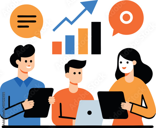 Professional Team Discussing Financial Reports and Analytics