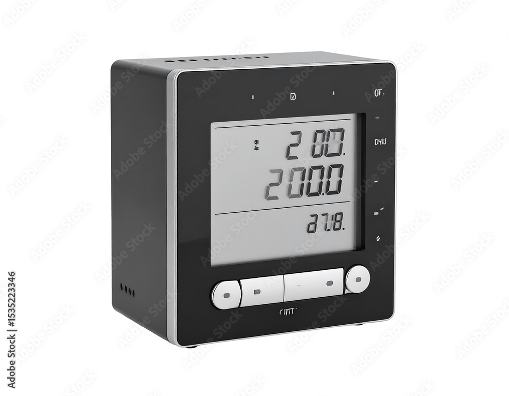 Fototapeta premium Black Digital Kitchen Timer with Magnetic Back and Large Display