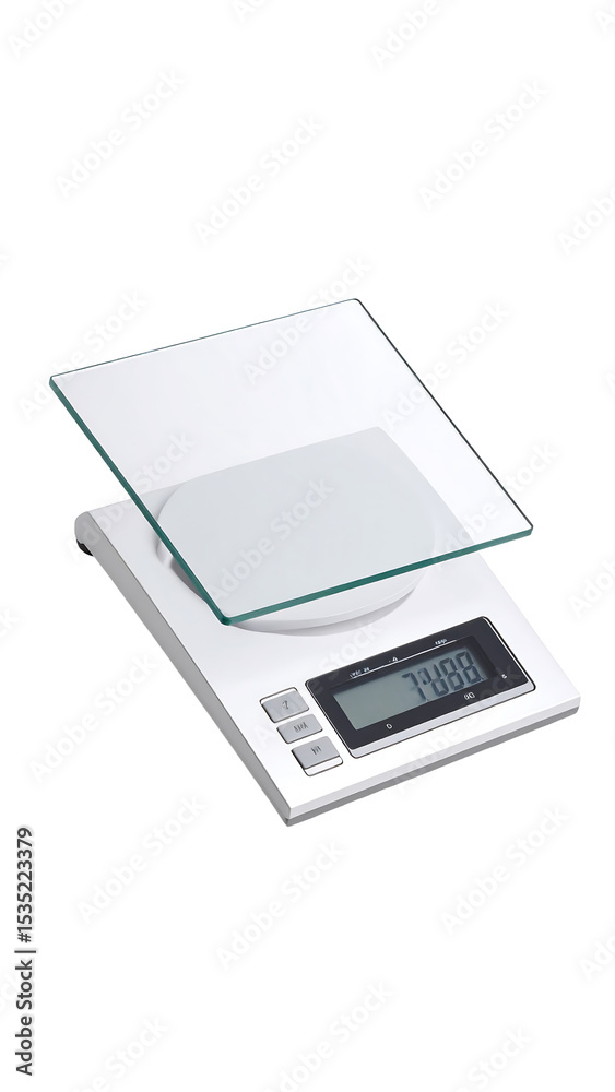 White Digital Kitchen Scale with Tempered Glass Platform White Digital Kitchen Scale with Tempered Glass Platform