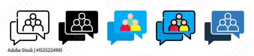 Group Chat icon multiple style 