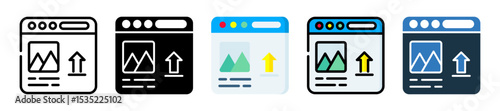 Upload icon multiple style 