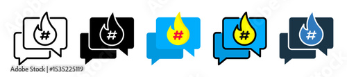 Trending Topic icon multiple style 