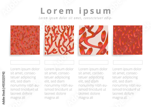 Red Trees samples vector template horizontal 