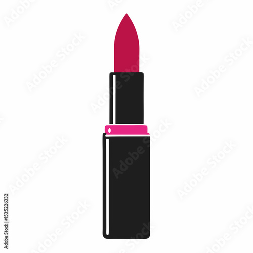 Lipstick icon vector silhouette illustration isolated on white background