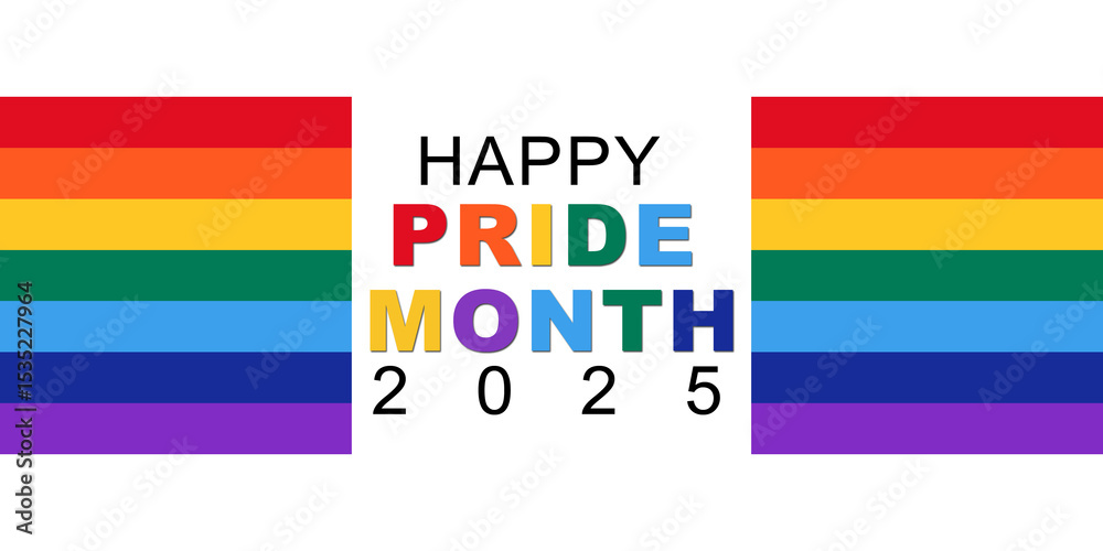 Obraz premium 2d illustration happy pride month