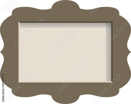 Ornate Beige Frame: An elegant ornate beige frame, perfect for showcasing memories and artwork with its timeless design.