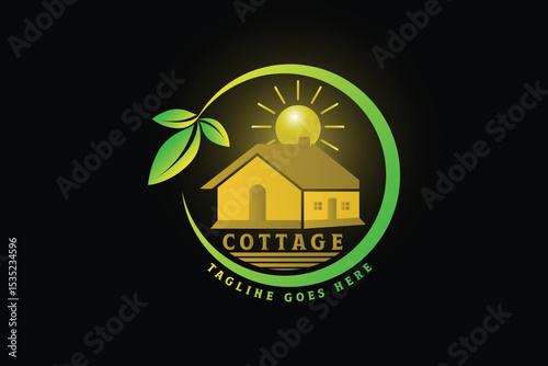 Cottage logo. Home logo. House logo.