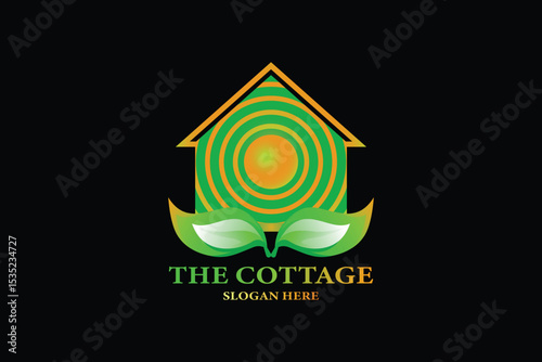 Cottage logo. Home logo. House logo.