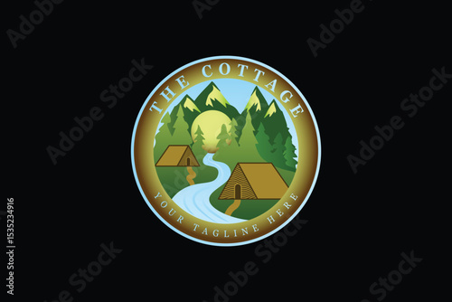Cottage logo. Home logo. House logo.