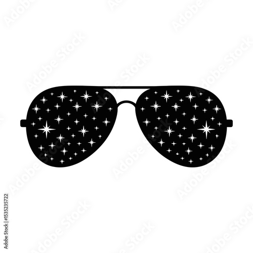 Stylish aviator sunglasses with starry night design