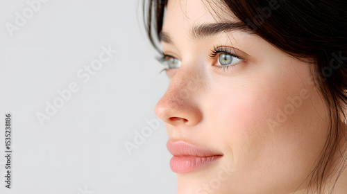 Close-Up Portrait of Woman With Natural Makeup