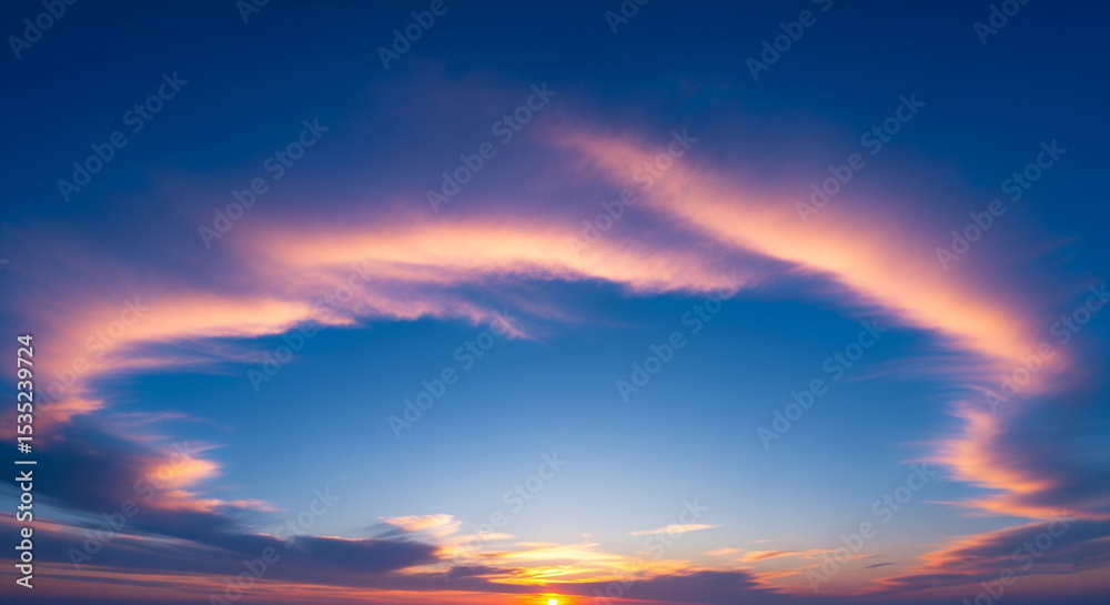 Obraz premium Natural blue sky with soft white clouds in daylight, featuring authentic cloud formations and clean atmosphere, ideal for backgrounds, weather visuals, or serene outdoor scenes