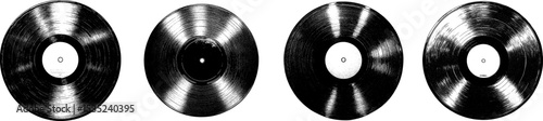Vintage music illustration vinyl record vector for retro design projects