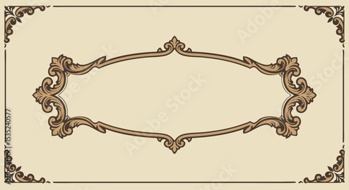 Ornate Decorative Frame with Intricate Flourishes.