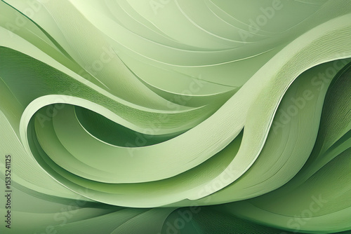 Soft Organic Abstract Background in Sage Green