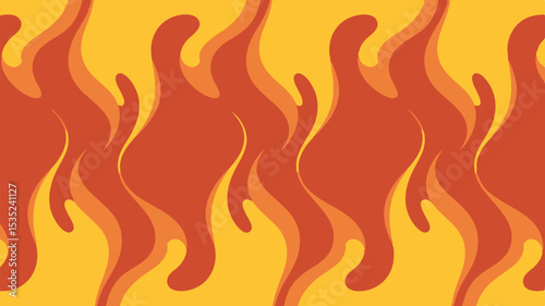 Stylized Flame Pattern in Shades of Orange and Yellow.