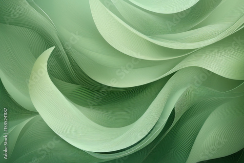 Soft Organic Abstract Background in Sage Green