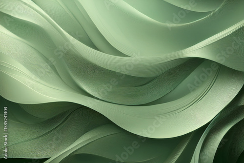 Soft Organic Abstract Background in Sage Green