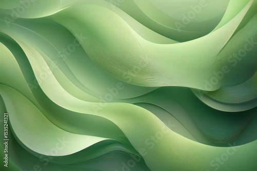 Soft Organic Abstract Background in Sage Green