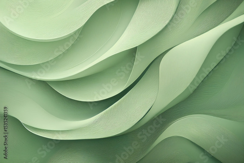 Soft Organic Abstract Background in Sage Green
