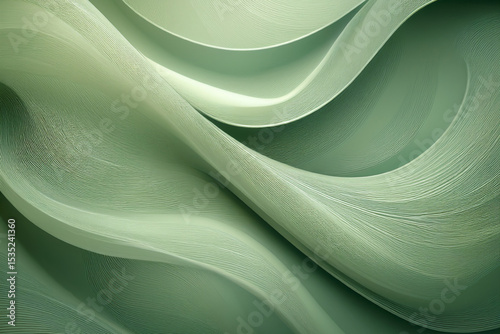 Soft Organic Abstract Background in Sage Green