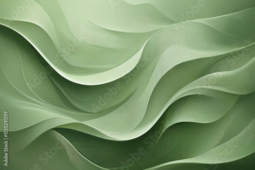 Soft Organic Abstract Background in Sage Green