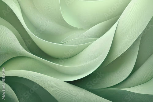 Soft Organic Abstract Background in Sage Green