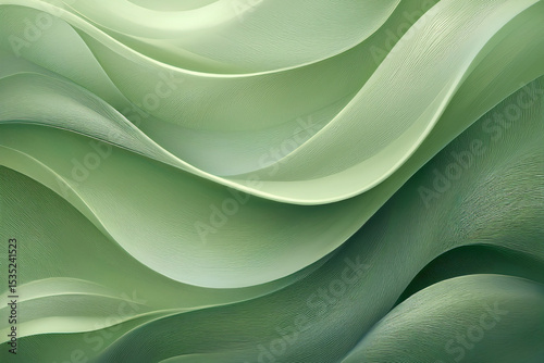 Soft Organic Abstract Background in Sage Green