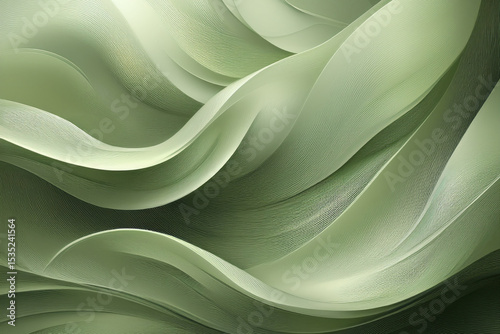 Soft Organic Abstract Background in Sage Green