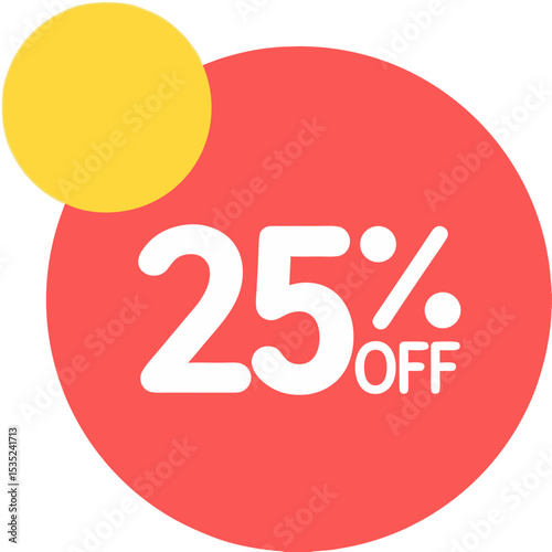25 Off Sale Discount Circle.
