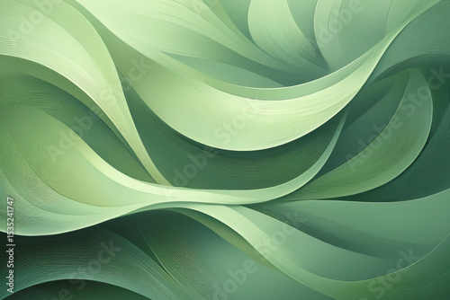 Soft Organic Abstract Background in Sage Green