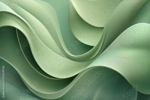 Soft Organic Abstract Background in Sage Green