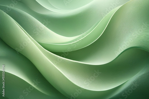 Soft Organic Abstract Background in Sage Green