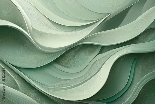 Soft Organic Abstract Background in Sage Green