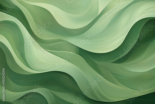 Soft Organic Abstract Background in Sage Green